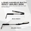 EASACE Body Brush for Back, Long Handle Bath Brush for Showering, Adjustable Head Back Scrubber, Shower Brush with Soft Bristles for Wet or Dry