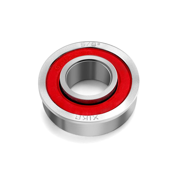 XiKe Flanged Ball Bearings ID 5/8" x OD 1-3/8", 10 Pcs | Applicable for Lawn Mower, Wheelbarrows, Windwill, Wagon, Carts & Hand Trucks Wheel