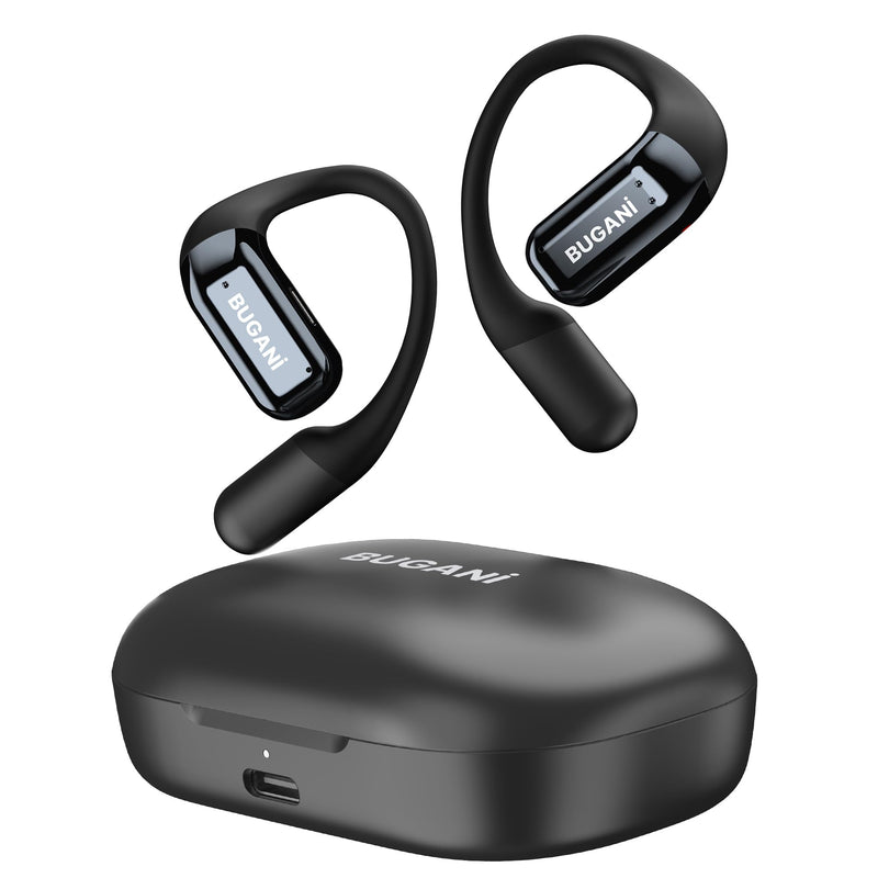 BUGANI Open Ear Headphones, Bluetooth 5.2 Wireless Headphones with Microphone, ENC Clear Talk, Immersive Stereo Sound, Fast Charging, 32H