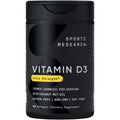 Sports Research Vitamin D3 5000Iu (125Mcg) with Coconut Oil ~ High Potency Vitamin D for Immune & Bone Support ~ Non-Gmo Verified, Gluten & Soy