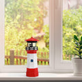 Solar Lighthouse Outdoor Solar Rotating LED Lighthouse Light Waterproof Lighthouse Statue Decorative LED Rotating Lamp for Garden Landscape