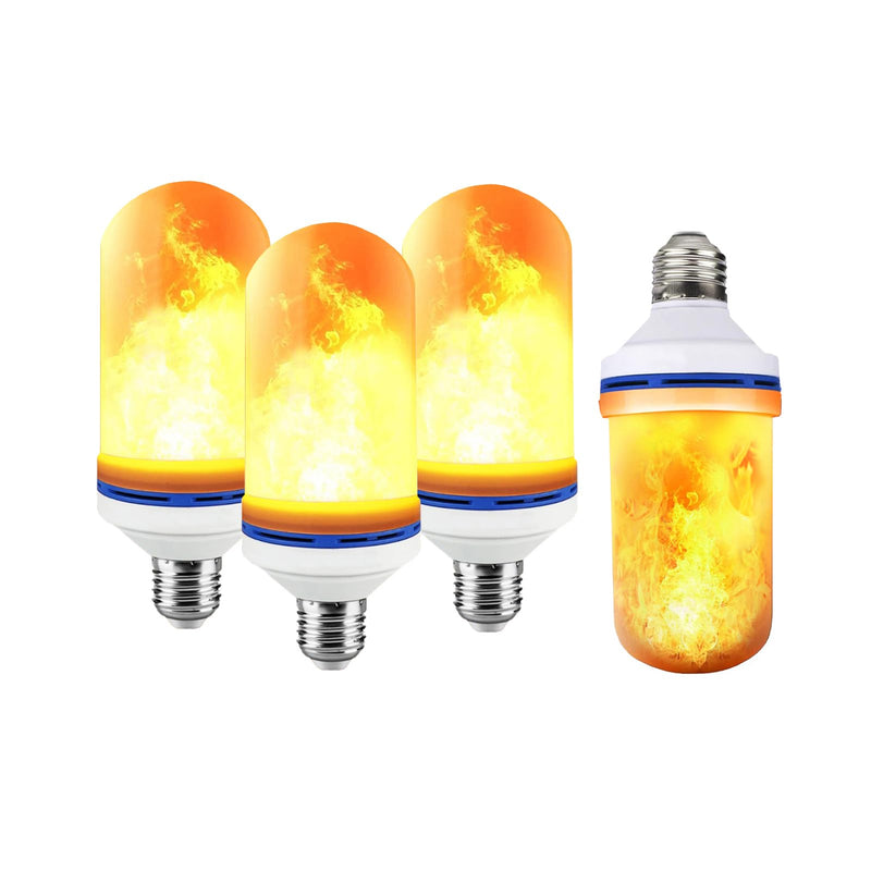 Flame Effect Bulb with Gravity Sensor Realistic Flickering Fire & Upside Down Effect, 4 Lighting Modes, E26 Base - for Halloween Decorations,