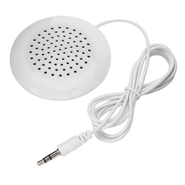 ASHATA Portable Pillow Speaker, Mini Stereo Speaker with 3.5mm Aux Plug for MP3 Phone, CD Player, etc (White)