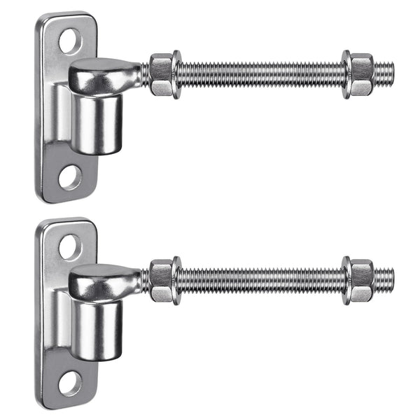 6'' J Bolt Gate Hinge and Wall Mount Hinge 2Pack, Heavy Duty 304 Stainless Steel Gate Hinges, One Piece with No Welding for Farm, Fence, Garden,