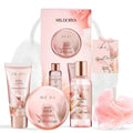 Birthday Gifts for Women Mom, Spa Gift Baskets for Her Wife,- 5 Pcs Relaxing Self Care Gifts Set with Body Lotion & Plush Earmuffs, Ideal Mothers