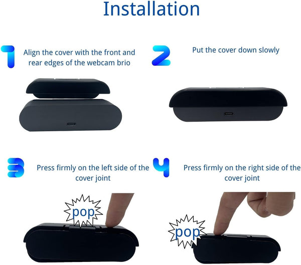 Webcam Cover Compatible with Logitech Brio 4K Webcam, Camera Lens Privacy Webcam Covers for Logi Brio Hd 4K Pro