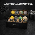 Bath Bombs for Men, Gift Set of 8 Scented Organic Handmade Bath Bombs of 2.5 oz with Natural Essential Oils for Boyfriend, Husband, Father or
