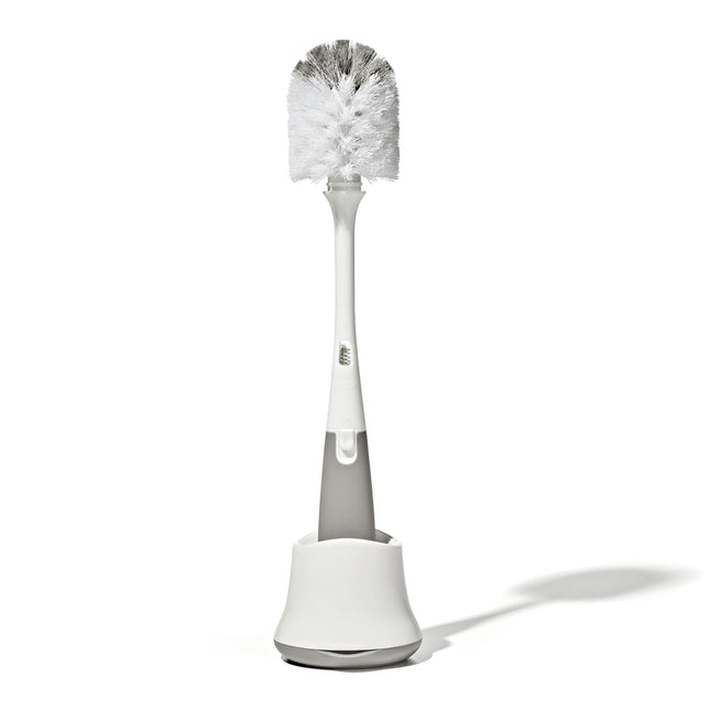 OXO Tot Bottle Brush with Nipple Cleaner and Stand - Gray