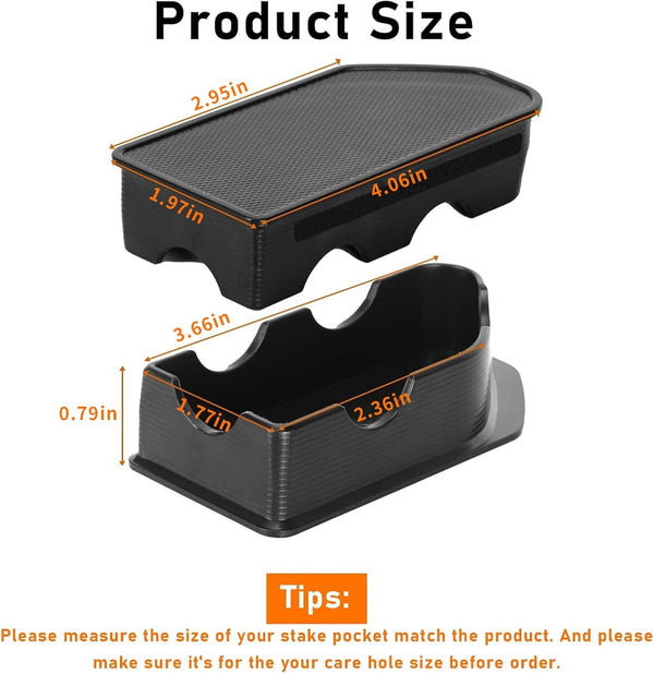 Bed Rail Stake Pocket Covers for GMC Sierra 1500/Chevy Silverado 1500 2019-2024 & Silverado/Sierra 2500/3500HD 2020 2021 2022 2023 2024 2025 Rear