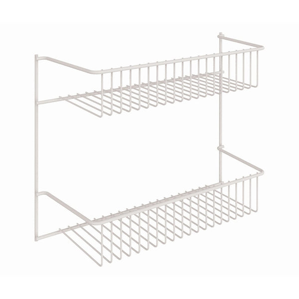 ClosetMaid 8002 2-Tier Wall Rack for Added Storage, 10.5-Inch H x 12.5-Inch W x 5-Inch D, White 12-Inch Wide 2-Tier