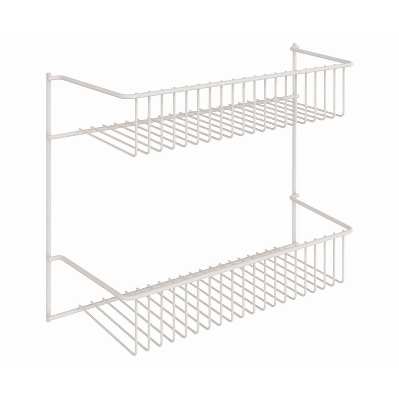 ClosetMaid 8002 2-Tier Wall Rack for Added Storage, 10.5-Inch H x 12.5-Inch W x 5-Inch D, White 12-Inch Wide 2-Tier