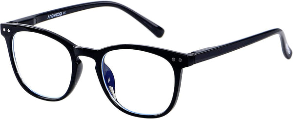 ANDWOOD Blue Light Blocking Glasses Women Men Computer Small Face Clear Bluelight Blocker Eyeglasses Frame Square Black | Anti-blue Light Lenses