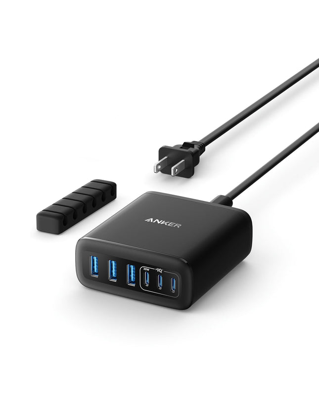 Anker Desktop Charger, Fast Charging USB C Charger, 112W Max 6-Port Charging Station, for Iphone, Ipad, Macbook, Samsung
