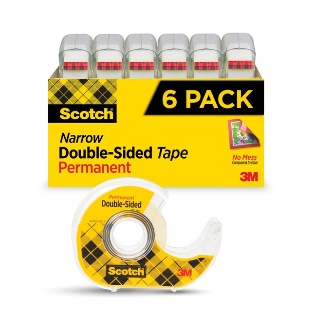 Scotch Double Sided Tape with Tape Dispenser, Office and School Supplies for Art
