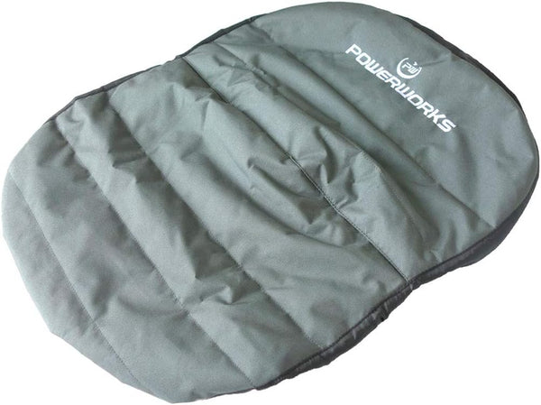 POWERWORKS Weatherproof Deluxe Riding Lawn Mower Seat Cover, Medium, Black