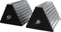 MaxxHaul Rubber Wheel Chock 2 Pack, Large 10" x 8" x 6" Heavy Duty Tire Stop with Non Slip All Weather Grip, Oil Resistant Rubber Block with Steel