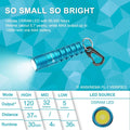 LUMINTOP EDC01 Keychain Flashlight 120 lumens Pocket EDC Flashlight 36 Hours Long Lasting IPX8 Waterproof for Daily Use Blue
