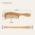 Onedor Handmade 100% Natural Green Sandalwood Hair Combs - Anti-Static Sandalwood Scent Natural Hair Detangler Wooden Comb (Wide Tooth),1 Count