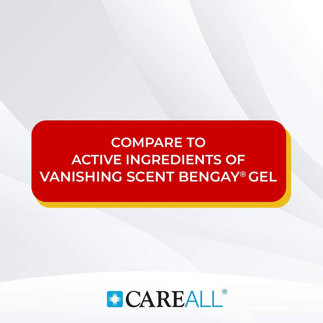 Careall Muscle & Joint Vanishing Scent Gel, 3.0 Oz. (3 Pack), Non-Greasy, Pain R
