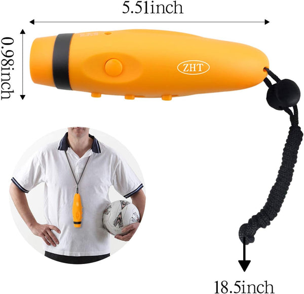 ZHT Electronic Whistles for Referees with USB Charging, 3 Tone High Volume Emergency Whistle for Referee Coaches Teacher, Outdoor Camping Hiking