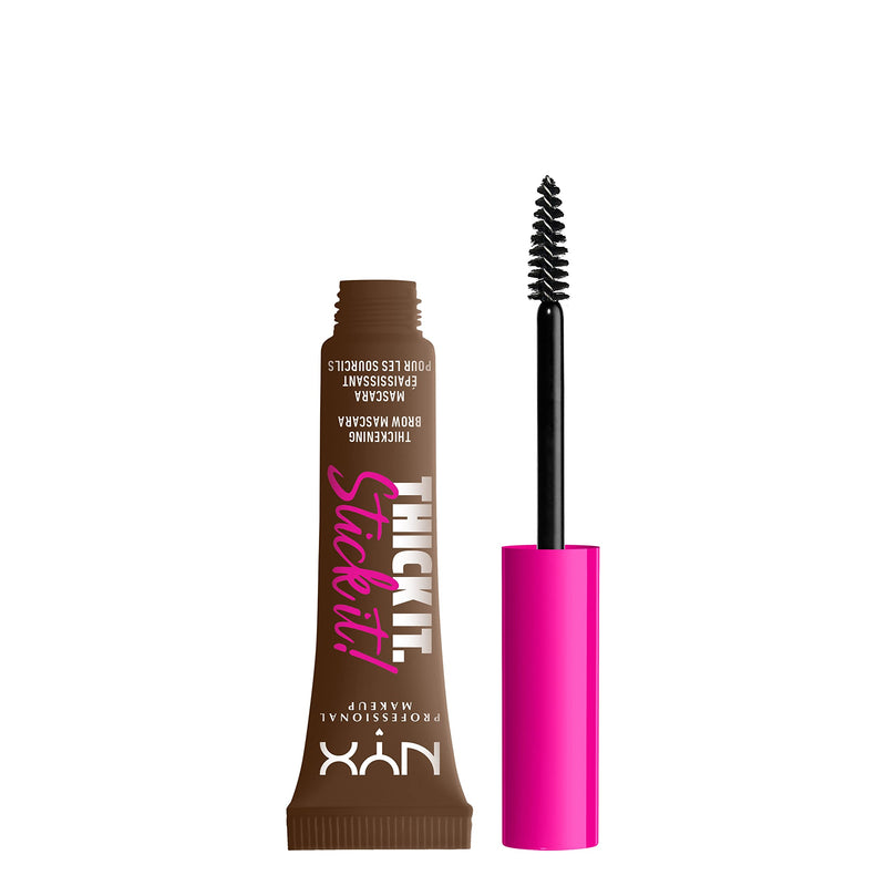 NYX PROFESSIONAL MAKEUP Thick It Stick It Thickening Brow Mascara, Eyebrow Gel - Brunette 06 BRUNETTE 0.23 Fl Oz (Pack of 1)
