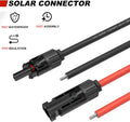 Kohree 30 Feet Solar Panel Extension Cable: 30Ft X2 10AWG Female and Male Connectors,6Mm Solar Panel Wires with Extra Connectors Extension Adaptor
