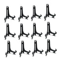 Artliving 4 Inch Black 12pcs/Set Plastic Easels Plate Display Stands Picture Frame Stand Holder Black 4 inch (12 pack)