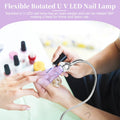 Saviland Mini Nail LED Lamp Ã¢ÂÂ Flexible Rotatable USB Quickly Nail Dryer Gel Lamp for Nails with Securing Clip Led Light for Nails for Curing Gel