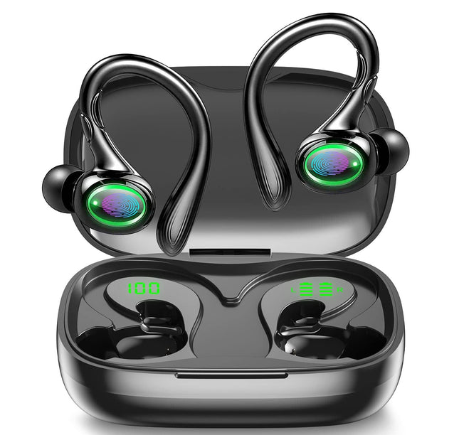 Wireless Earbuds, 60H Playback Bluetooth 5.3 Headphones,Noise Cancelling Wireless Headphones with LED Battery Display, M