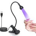 UV Nail Lamp - UV Light for Gel Nails, Flash Cure Lamp, LED Gooseneck Flash Cure Lamp for Nails, Manicure Dryer Black Light with Clamp, 365+395nm