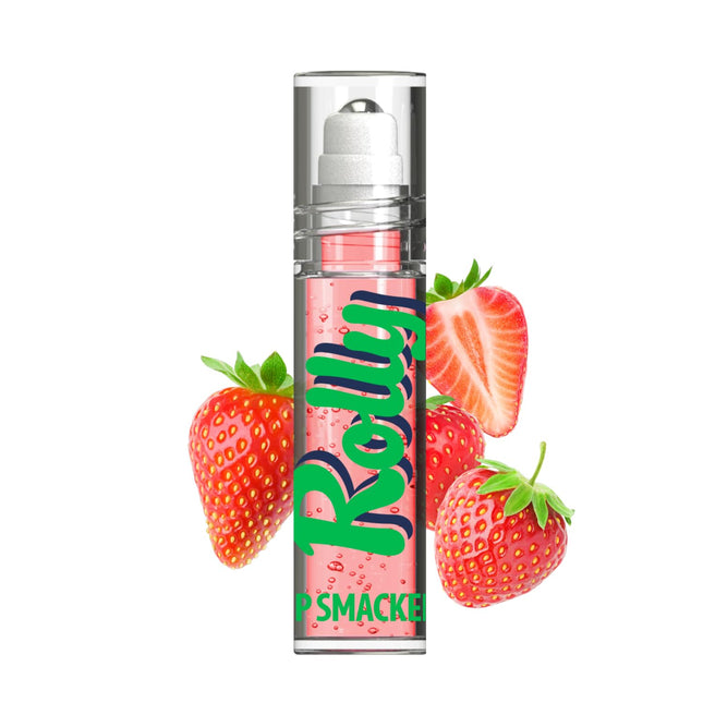 Lip Smacker Rolly Lip Gloss, Classic Roller-Ball Design for a Cooling Sensation, Hydrating & Moisturizing Shine - Strawb