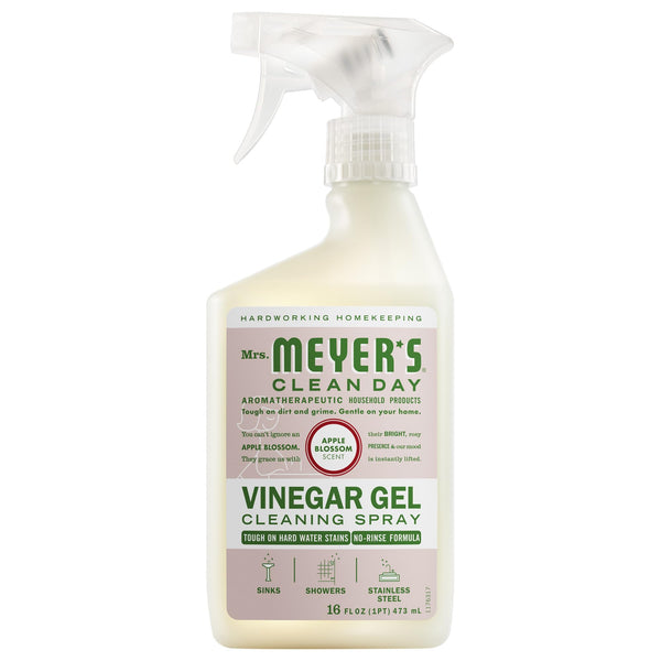 MRS. MEYER'S CLEAN DAY Vinegar Gel Cleaning Spray, Apple Blossom, 16 fl oz Apple Blossom 16 Fl Oz (Pack of 1)