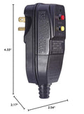 Replacement GFCI Plug 15Amp 3 Prong 120V | for Pressure Washer Pool Pump etc., Circuit Breaker, Outdoor Waterproof, Auto-reset