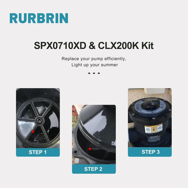 RURBRIN SPX0710XD Gasket and CLX200K Cover O-Ring Replacement Kits for Hayward Vari-Flo XL Series Pool Sand Filter