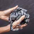 Toem® Loofah Back Scrubber for Shower | Bamboo Charcoal | Long Handle Slate Grey