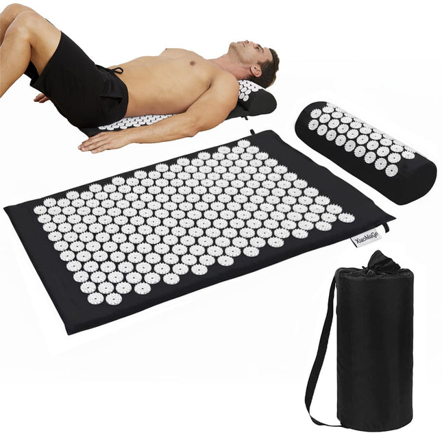 Xiaomage Acupressure Mat and Pillow Set with Bag - Large Size 28.7 X 16.5 Inch A