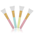 Cuttte 4pcs Silicone Face Mask Applicators, Flexible Facial Mud Masks Applicator, Hairless Moisturizers Tools, Soft Facial Brushes for Mud, Clay,