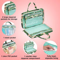 Conair Travel Toiletry Bag - Makeup Bag - Cosmetic Bag -Travel Makeup Bag Pink Palm 1 Count (Pack of 1)