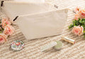 Juvale Canvas Makeup Bag - 6 Pack, 11.75 x 5.5 In, White Cotton - Travel Cosmetic & Toiletry Pouches with Zipper - Blank DIY Canvas Pouches for