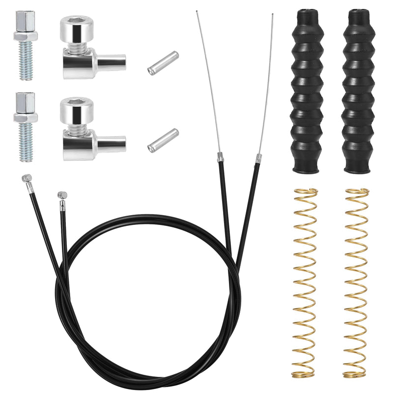 2 Pack Rollator Brake Cable Replacement, 41" Brake Cable for Folding Wheelchair Rollator, Universal Cable Drive Walker Parts (14 Pcs 1 Pair)