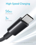 Anker USB A to USB C Cable, USB to USB C Cable (2-Pack, 6 ft, Black) | For iPhone 17 Series, Samsung Galaxy S10 / S10+, LG V30, Beats Fit Pro, and