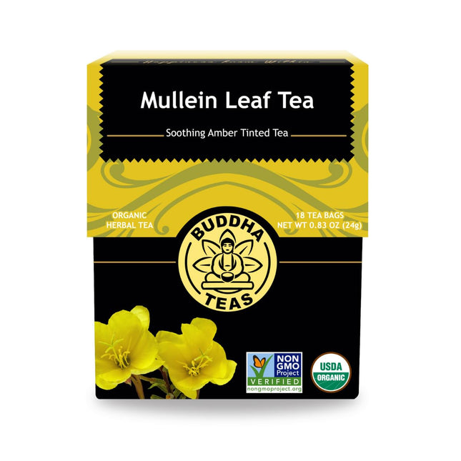 Buddha Teas - Mullein Leaf - Organic Herbal Tea - for Health & Wellbeing - with 
