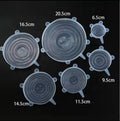 Silicone Lids for Food Storage - 100% Food Grade Silicone Stretch Lids - 6 Different Sizes - Dishwasher/Microwave Safe Flexible Reusable Bowl