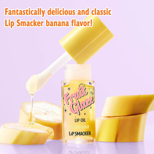 Lip Smacker Fruit Glaze Lip Oil, Ultra-Hydrating & Moisturizing with High-Shine 