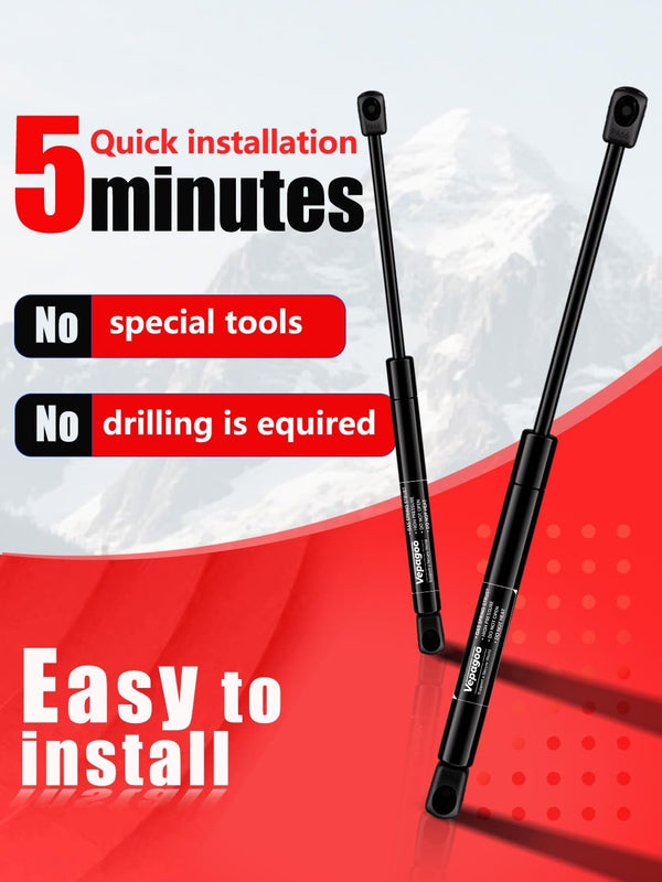 C16-08941 16" 28Lbs/127N Gas Shock Strut for Leer Are Camper Shell Topper Rear Window, Truck Cab Canopy Door, Set of 2 Vepagoo