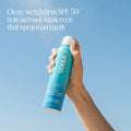 COOLA Organic Sunscreen SPF 50 Sunblock Spray, Dermatologist Tested Skin Care for Daily Protection, Vegan and Gluten Free, Fragrance Free 6 Fl Oz