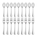 16 Pcs Forks and Spoons Silverware Set,Food Grade Stainless Steel Flatware Cutlery Set for Home,Kitchen and Restaurant,Mirror Polished,Dishwasher