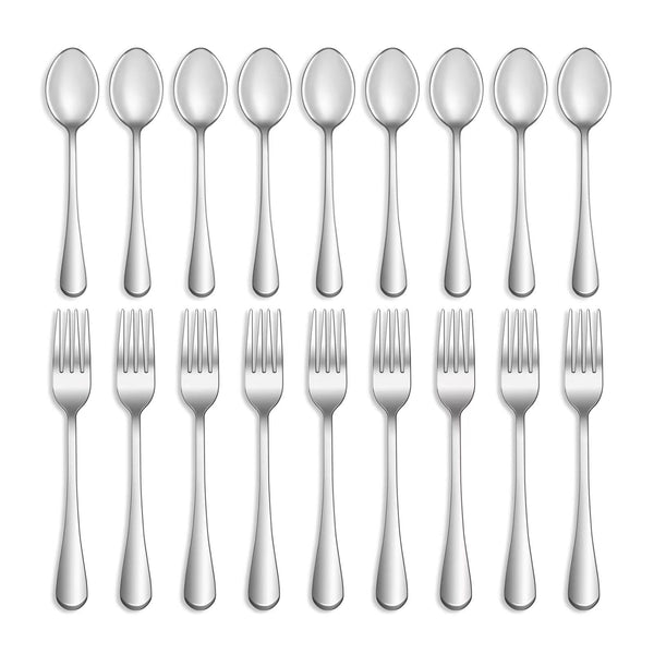 16 Pcs Forks and Spoons Silverware Set,Food Grade Stainless Steel Flatware Cutlery Set for Home,Kitchen and Restaurant,Mirror Polished,Dishwasher
