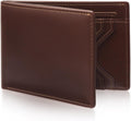 Slim Minimalist Mens Bifold Wallet, RFID Blocking Genuine Leather Wallet for Men with ID Window and 8 Cards Slot.ï¼ˆCoffeeï¼‰