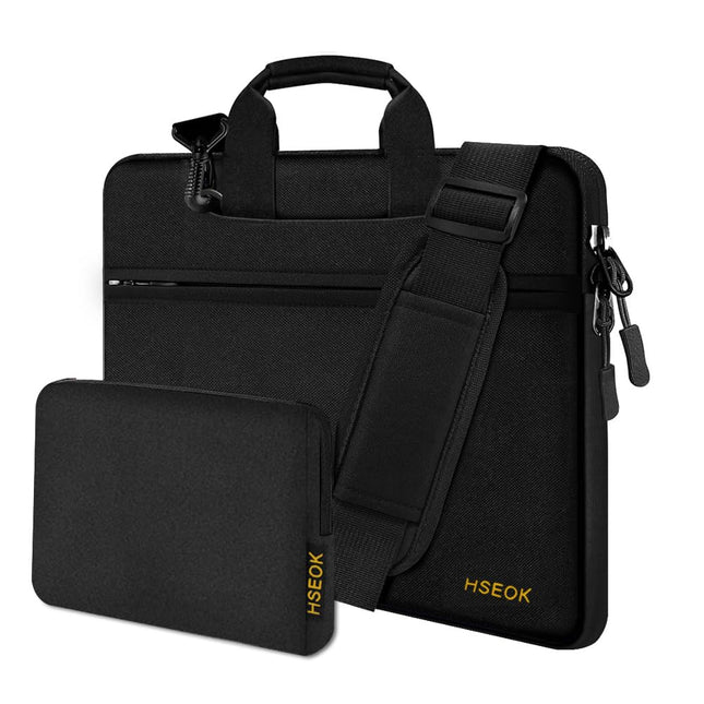 Hseok Slim Laptop Shoulder Bag 13-14 Inch Handbag with Small Case Compatible wit